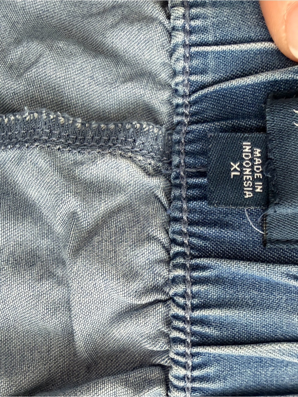 J. Jill Light Blue Chambray Elastic Waist Shorts - Picture 2 of 6